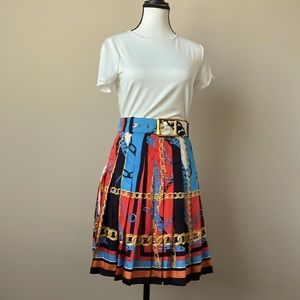 Zara pleated satin skirt